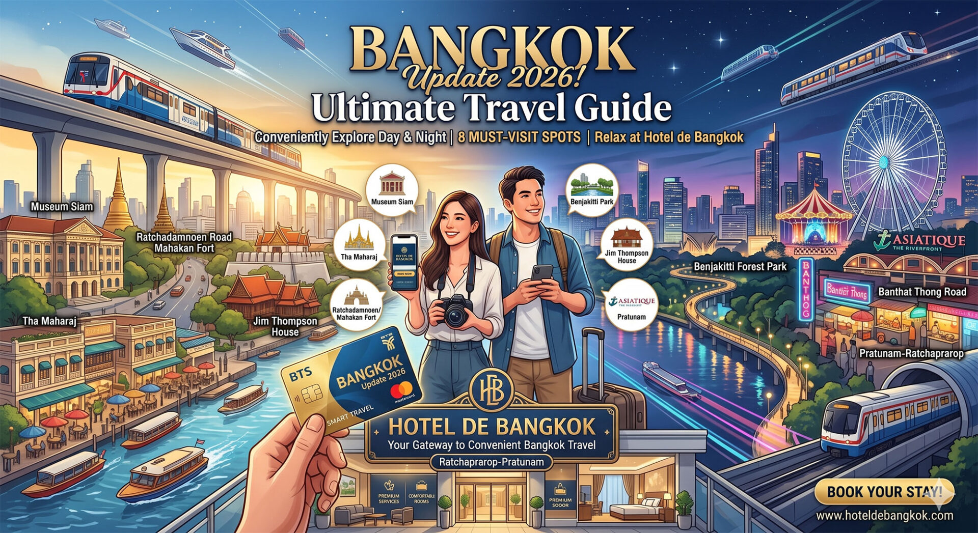 Bangkok Update 2026! Ultimate Travel Guide: Conveniently Explore the City Day & Night, Then Relax at Hotel de Bangkok Bangkok Update 2026! Ultimate Travel Guide: Conveniently Explore the City Day & Night, Then Relax at Hotel de Bangkok